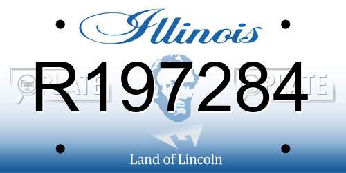R197284 Illinois License Plate