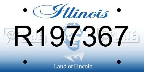 R197367 Illinois License Plate