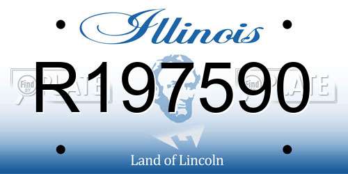 R197590 Illinois License Plate