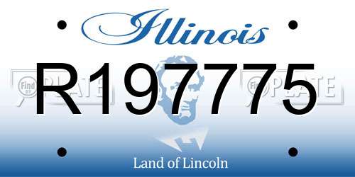 R197775 Illinois License Plate