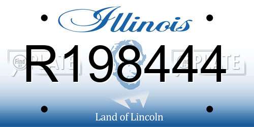 R198444 Illinois License Plate