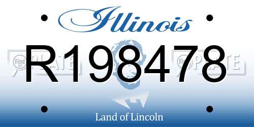R198478 Illinois License Plate