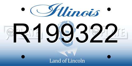 R199322 Illinois License Plate