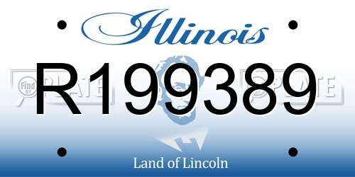 R199389 Illinois License Plate
