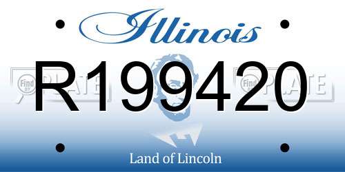 R199420 Illinois License Plate