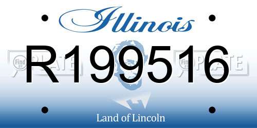 R199516 Illinois License Plate