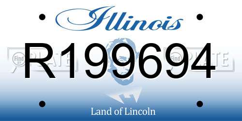 R199694 Illinois License Plate