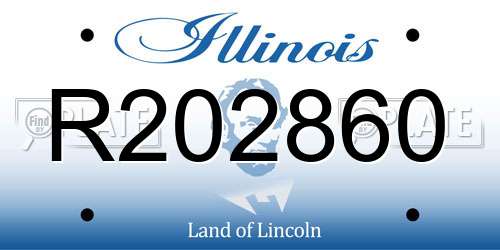 R202860 Illinois License Plate