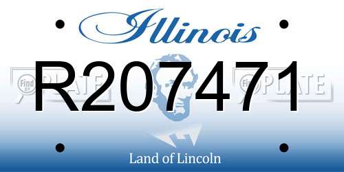 R207471 Illinois License Plate