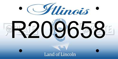 R209658 Illinois License Plate