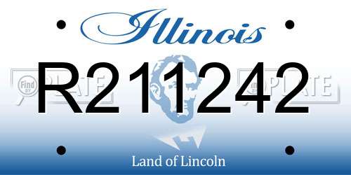 R211242 Illinois License Plate