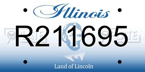 R211695 Illinois License Plate
