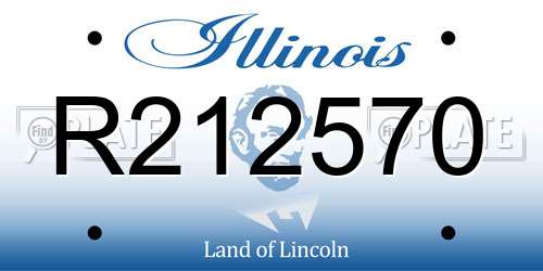 R212570 Illinois License Plate