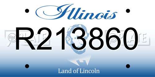 R213860 Illinois License Plate
