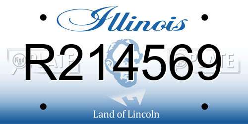R214569 Illinois License Plate