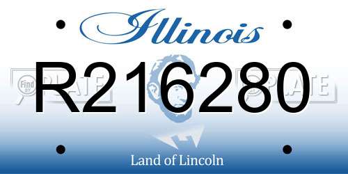 R216280 Illinois License Plate