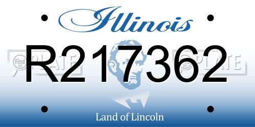 R217362 Illinois License Plate