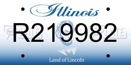 R219982 Illinois License Plate