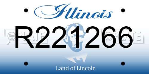 R221266 Illinois License Plate