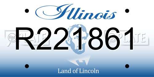 R221861 Illinois License Plate