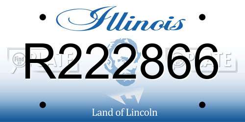 R222866 Illinois License Plate