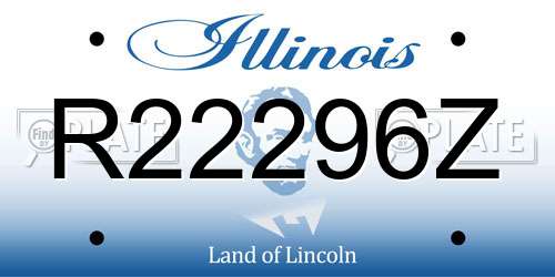 R22296Z Illinois License Plate