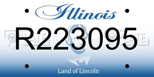 R223095 Illinois License Plate