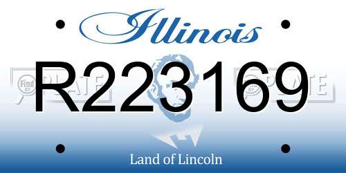 R223169 Illinois License Plate