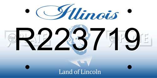 R223719 Illinois License Plate