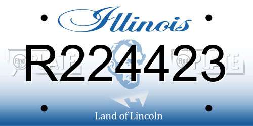 R224423 Illinois License Plate