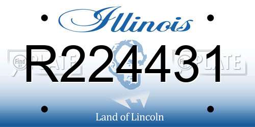 R224431 Illinois License Plate