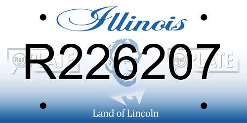 R226207 Illinois License Plate