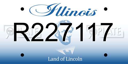 R227117 Illinois License Plate