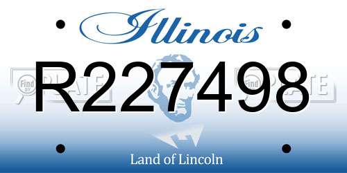 R227498 Illinois License Plate