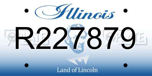 R227879 Illinois License Plate