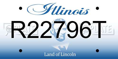R22796T Illinois License Plate