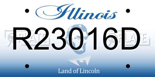 R23016D Illinois License Plate