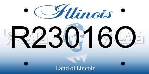 R23016O Illinois License Plate