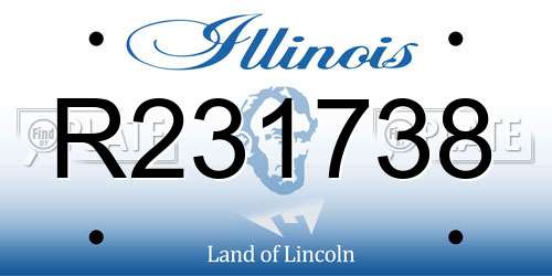 R231738 Illinois License Plate