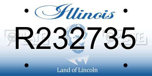 R232735 Illinois License Plate