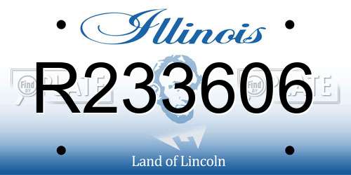 R233606 Illinois License Plate