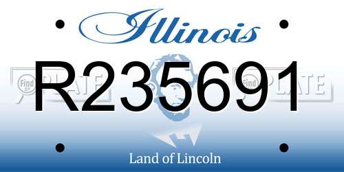 R235691 Illinois License Plate
