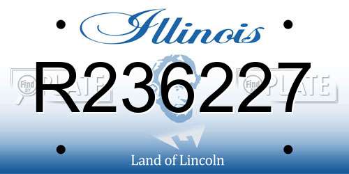 R236227 Illinois License Plate