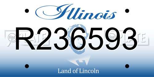R236593 Illinois License Plate