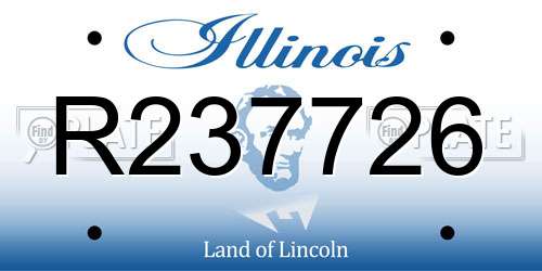 R237726 Illinois License Plate