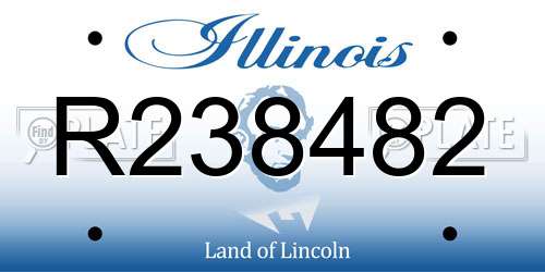 R238482 Illinois License Plate