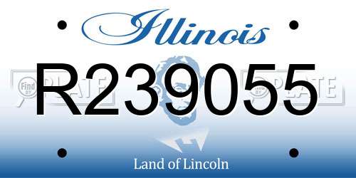 R239055 Illinois License Plate
