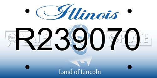 R239070 Illinois License Plate