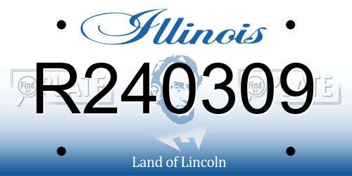 R240309 Illinois License Plate