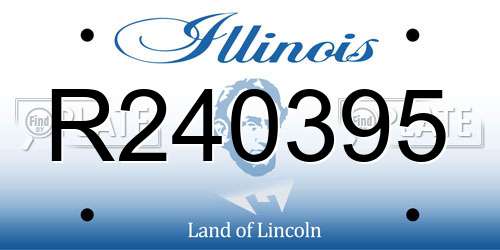 R240395 Illinois License Plate